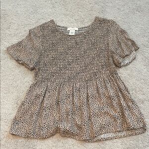 URBAN Romantics Speckled Black and Cream Blouse